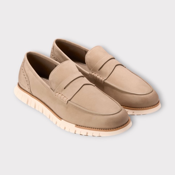 Mens Cole Haan Zerogrand Remastered Penny Loafer, Dark Latte Nubuck. C40538